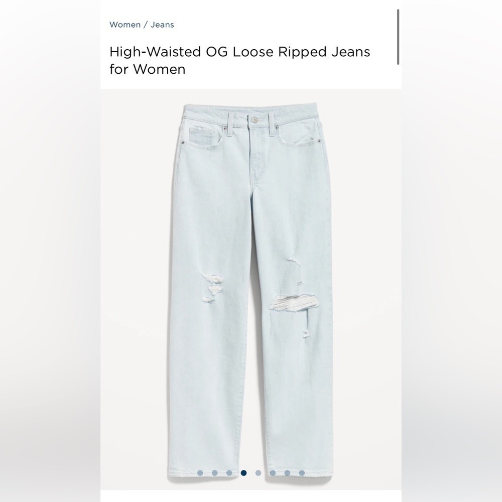 ON High waisted OG Loose Ripped Jeans